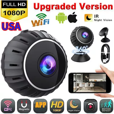 $14.99 • Buy 1080P HD Spy Mini Camera WiFi Hidden Wireless Security Nanny Cam Night Vision US