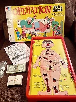 Vtg OPERATION GAME '65 Doctor Smoking Milton Bradley REFURB WORKS COMPLETE READ • $29.99