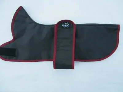 WOODLANDS 16  41cm Waterproof Black Nylon /  Cotton Lined Dachshund Mac Dog Coat • £13.20