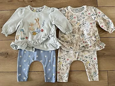 Baby Girls NEXT 0-3 Months Trouser Sets Outfits Mix And Match Blue Animals Spots • £7.99