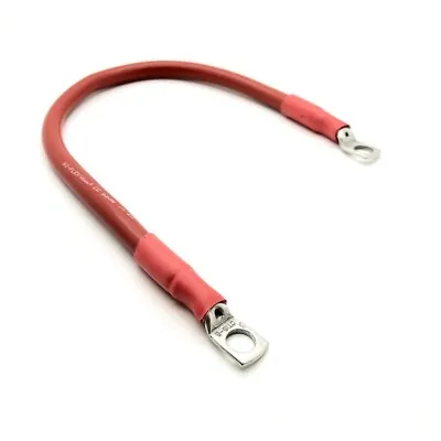 £4.59 • Buy 6'' Inch Battery Earth Power Lead Strap - 25mm² 170 Amp Cable Red Black Eyelets