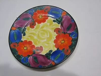 820C Antique J Mrazek Pottery Peasant Art Czechoslovakia 8 1/4  Salad Plate 1of9 • $14