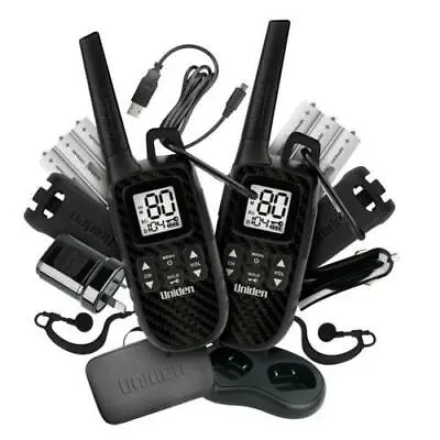 $174.88 • Buy Uniden Uh620-2dlx 2 Watt Uhf Handheld 2 Way Radio - Deluxe Pack 2 Radios Kit