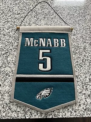 NEW Donovan McNabb 5 Eagles Wool Blend Hanging Banner Pennant 18  X 12  • $19.99