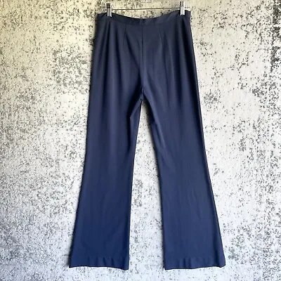 Missoni Italian Wide Leg Pants Womens Size 6 High Rise Stretch Knit Navy Blue • $48.50