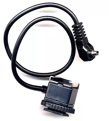 £17.75 • Buy 30cm Male PC Sync Cable Cord To Camera Flash Hot Shoe Adapter Hotshoe Top 