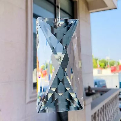 $12.87 • Buy Rectangle Prism Pendant Suncatcher Chandelier Large 120mm FengShui Crystal Decor