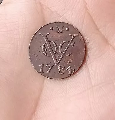 Dutch Netherlands Colonial VOC Duit  1784 Utrecht NewYork Penny Coin E356 • $20