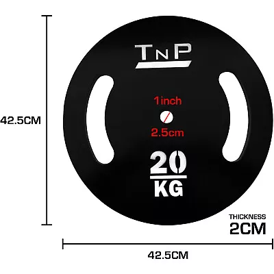 TnP Standard Weight Plates Weights Plate For Dumbbell Barbell Bar 1 /1inch 20KG • £22.99