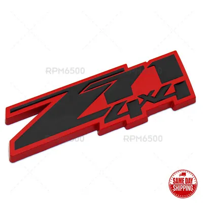 Chevy GMC Z71 4x4 Fender Trunk Tailgate Letter Logo Emblem Badge Sport Red Black • $8.99