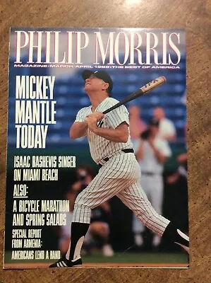 Phillip Morris Magazine Mickey Mantle Cover  Cover Plus One Page Photo • $1