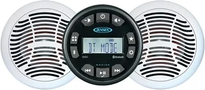 Jensen JMS3SPKG Marine AM/FM/USB Bluetooth Stereo System With (2) 6.5  Speakers • $199.99