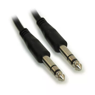 1.5ft 1/4inch Stereo TRS Phono Cable  Male To Male  28AWG  Nickel Plated • $2.45