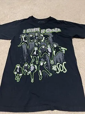 5 Seconds Of Summer Women's Graphic T-Shirt Medium Black Green (Lexi) • $9.99