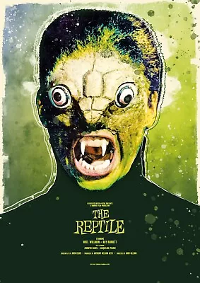 THE REPTILE Art Print Movie HAMMER HORROR POSTER / FILM • £17.99