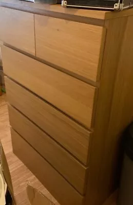 Ikea Malm 6 Drawer (oak Colour) • £60