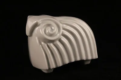 $55.91 • Buy Vtg Naaman Original Design Hand Casted Fine Porcelain White Ram Figurine Israel