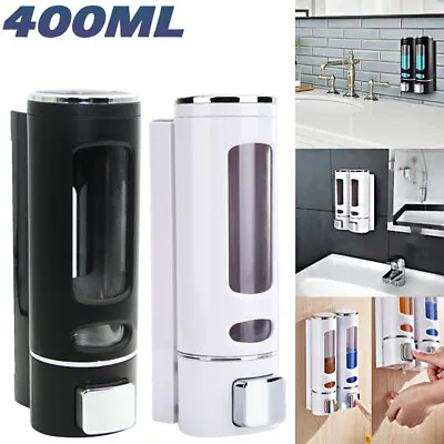 400/800ml Soap Dispenser Wall Mounted Manual Hand Liquid Shampoo Shower Gel Home • £5.99