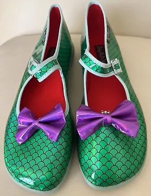 Hot Chocolate Chocolaticas Flats Shoes Mary Jane Mermaid Green Under The Sea NEW • $42.95