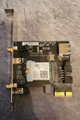 Gigabyte GC-WB11ACD-I 802.11AC Bluetooth WiFi PCI Express Card NO Antennas • $14.99
