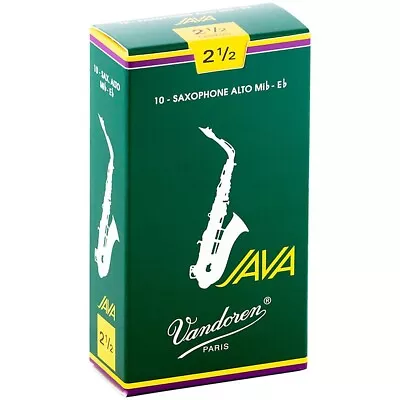 Vandoren Java Alto Saxophone Reeds Strength - 2.5 Box Of 10 • $34