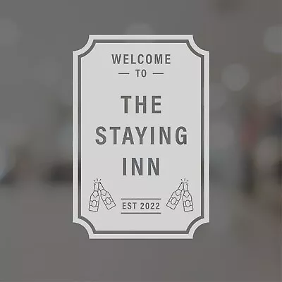 £10 • Buy Custom Frosted Bar Window Sticker - Home Bar - Decal Sign - Fridge Glass Vinyl
