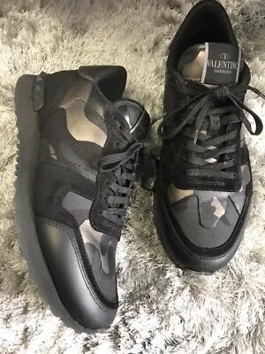 Valentino Rockrunner Black Bronze Trainers Sneakers Shoes Size Uk5 Eu39 • £150