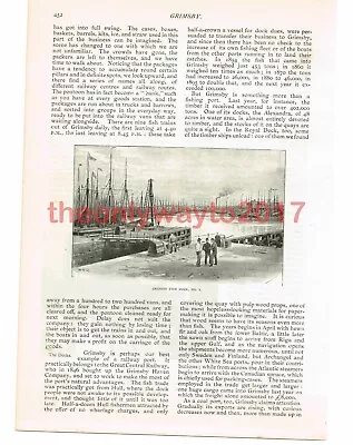 £9.97 • Buy Grimsby Fish Dock No 1, Lincs, Victorian Book Illustration, 1897