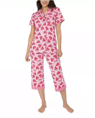Women’s Munki Munki Capri Watermelon Pajamas Summer Size Small ~ EUC • $12.99