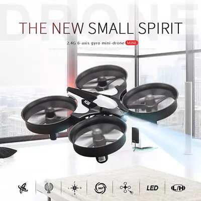 JJRC H36 LED 6-Axis Mini RC Drone 4CH One-key Return Quadcopter (Grey) • $40.25