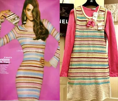 3.5K New Chanel 2011 Stripe Dress Top Set 36 38 40 4 6 8 Vtg Shirt Jacket M S L • $625