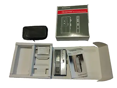Vintage Dictaphone 3243 Japan Dictamite Microcassette Recorder W/case/box/papers • $49.99