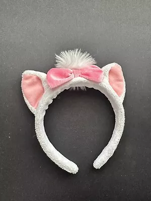 Disney Marie The Cat Aristocats Headband With Ears & Pink Bow Alice Band • £3