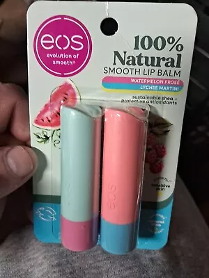 EOS Watermelon Frose & Lychee Martini Suoer Soft Shea Lip Balm 2 Pack  • $6.29