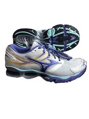 Size 9.5 Mizuno Wave Creation 14 Women's Running Shoes Grey Purple • $44.99