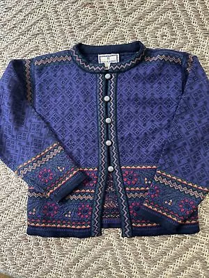 Dale Of Norway Cardigan Womens Nordic Wool Sweater Vtg Fair Isle Sz Small • $65