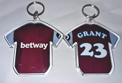 £2.60 • Buy West Ham United FC 23/24 Styled Personalised Keyring. With Extras
