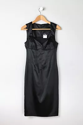 D&G Dolce & Gabbana Made In Italy Black Satin Bustier Dress • $98