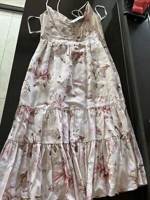 $60 • Buy Forever New Casual Floral Dress Size 10 Soft Pink Colour
