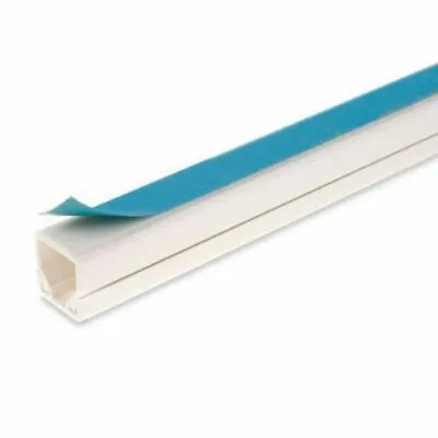 Self Adhesive Mini Trunking White PVC Cable Conduit TV Wire - All Sizes • £4.69