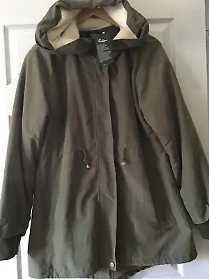 £26 • Buy Ruiyige - Green Hooded Long Coat ~ Fleeced Lined ~ Size Xl ~ Nwt