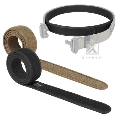 KRYDEX 1.5inch Duty Inner Belt Tactical EDC Waist Belt Nylon Black W/ Loop Liner • $12.95