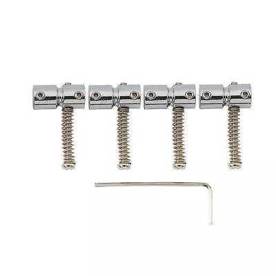 Musiclily Pro 4Pcs Chrome 19mm Bridge Saddles For 4 String Precision Jazz Bass • $9.98