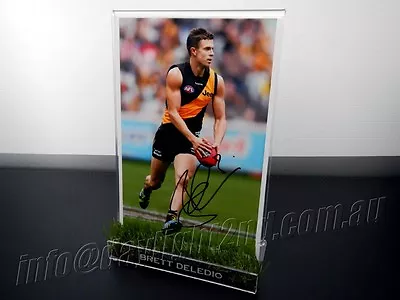 ✺Signed & Framed✺ BRETT DELEDIO Photo COA Richmond Tigers AFL 2023 Jumper • $79.99