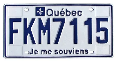 Quebec Canada License Plate JE ME SOUVIENS (RANDOM PLATE #) • $6.99