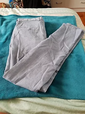 ZARA MEN Blue White Tailored Check Work Casual Skinny Leg Pants Size 32 US C5 • $26
