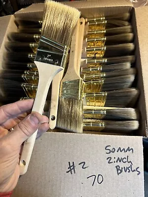 70 - Wooster 2 Inch 50mm Paint Brushes Wood Box Lot Of 70 PIECES PRO Glidden #2 • $149.99