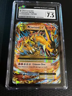 Pokemon TCG Mega M Charizard EX 13/108 Ultra Rare XY Evolutions Card LP-NM • $70