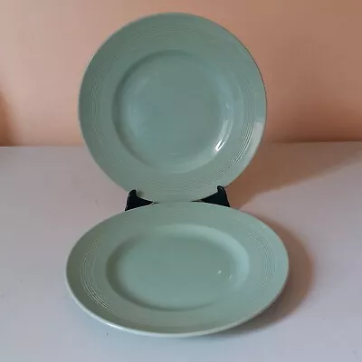 £12 • Buy Pair Of Woods Ware Beryl Green Plates 10in