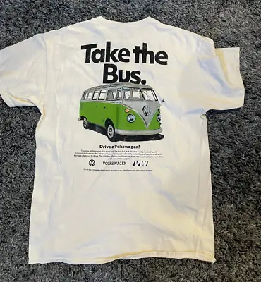 $36.95 • Buy Vintage VW Officially Licensed “Take The Bus” Men's T Shirt Adult Sz Large